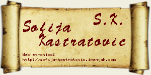 Sofija Kastratović vizit kartica